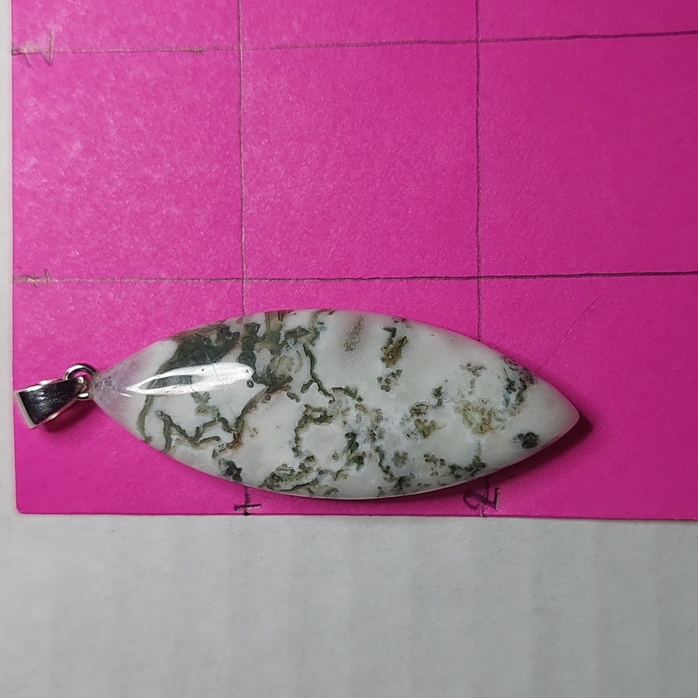 Tree Agate Stone Pendant And Tree Agate Stone 8mm… - image 7